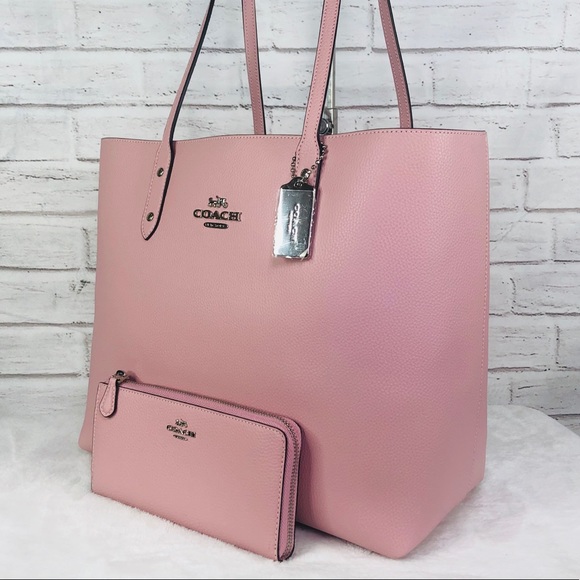 2PCS Coach Town Leather Tote Wallet Set - Picture 2 of 8